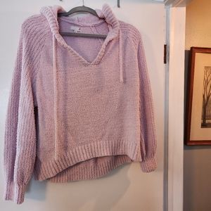 Like New large soft purple hooded sweater.